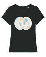 Projected Time Zones - Polyconic Tricou mânecă scurtă guler larg fitted Damă Expresser