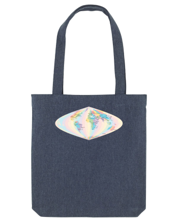 Projected Time Zones - Sinusoidal Midnight Blue