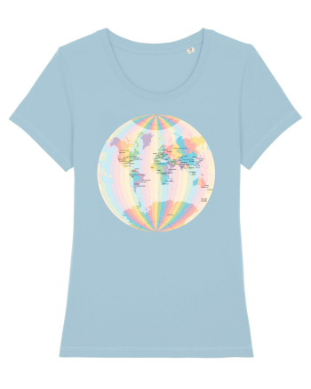 Projected Time Zones - Van der Grinten 1 Sky Blue