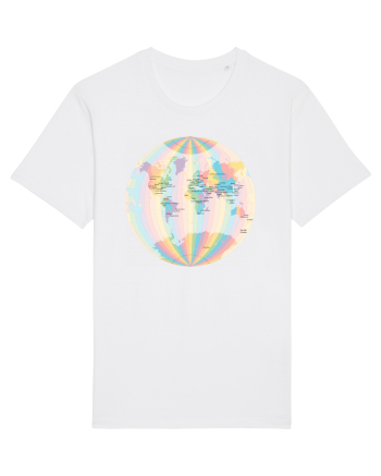 Projected Time Zones - Van der Grinten 1 White