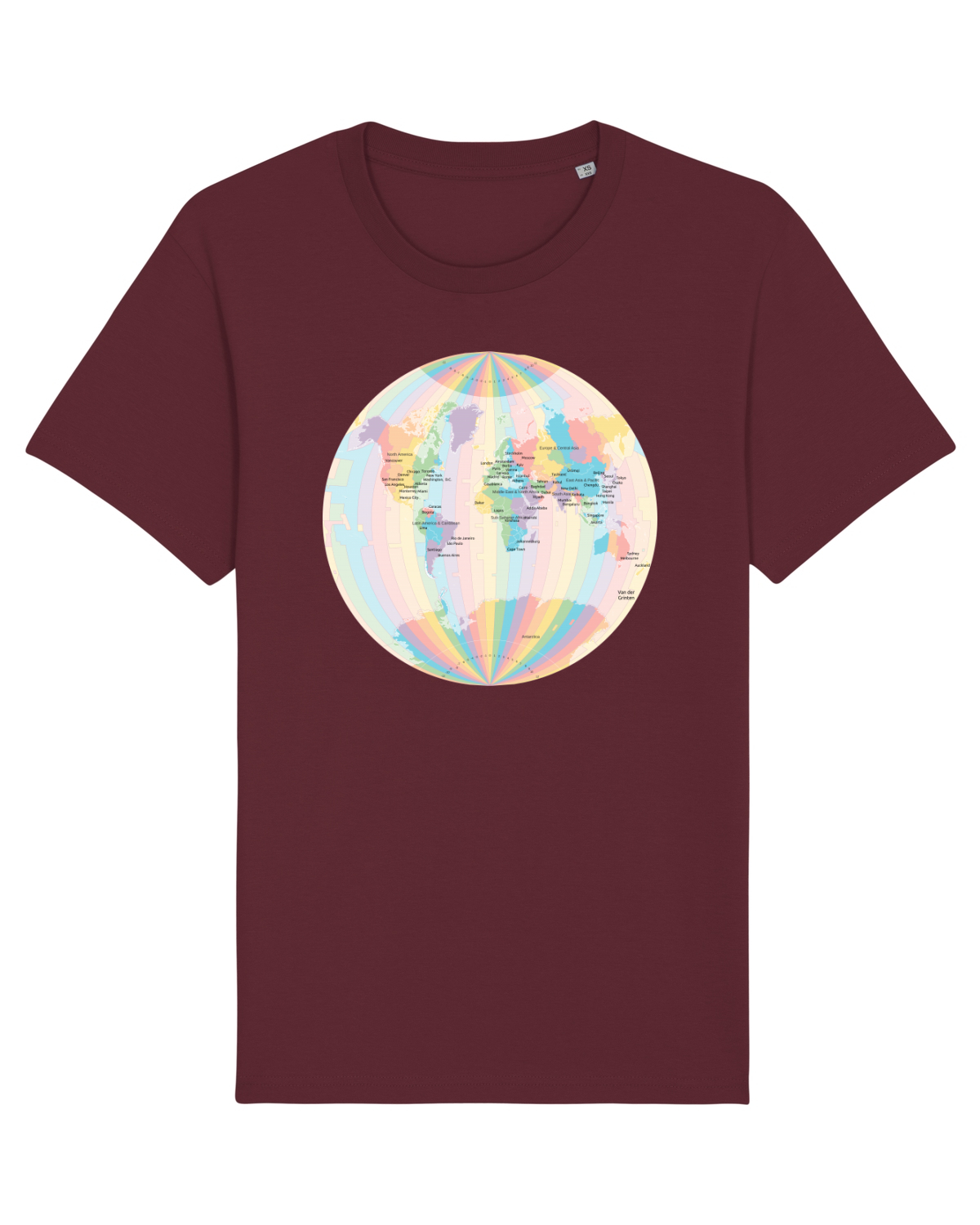 Tricou mânecă scurtă Unisex Rocker Burgundy