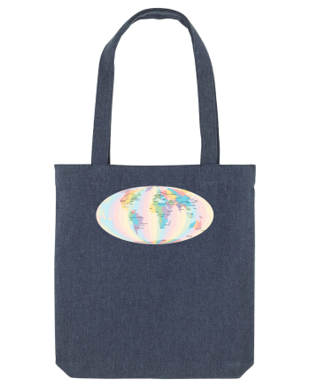 Projected Time Zones - Mollweide Midnight Blue