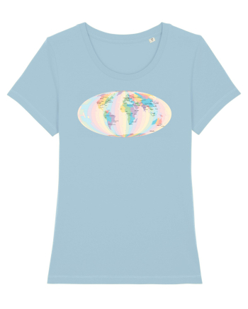Projected Time Zones - Mollweide Sky Blue