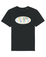 Projected Time Zones - Mollweide Tricou mânecă scurtă Unisex Rocker