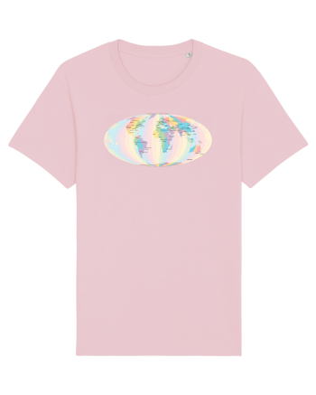 Projected Time Zones - Mollweide Cotton Pink