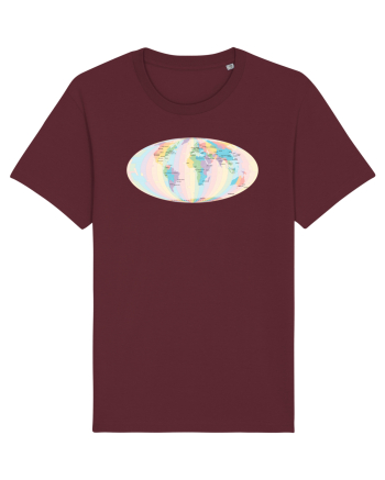Projected Time Zones - Mollweide Burgundy