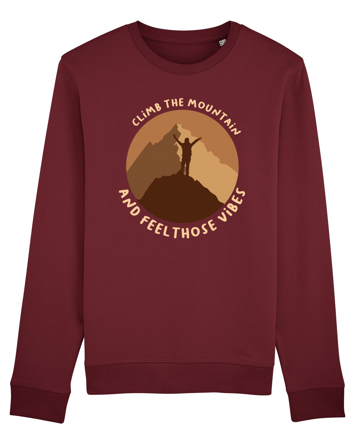 Bluză mânecă lungă Unisex Rise Burgundy