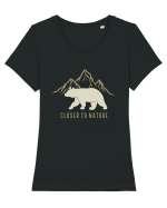 Closer to Nature Tricou mânecă scurtă guler larg fitted Damă Expresser