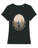 Discover the Way to Peaceful Life Tricou mânecă scurtă guler larg fitted Damă Expresser