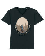 Discover the Way to Peaceful Life Tricou mânecă scurtă guler V Bărbat Presenter