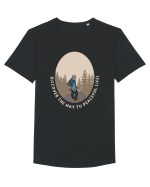 Discover the Way to Peaceful Life Tricou mânecă scurtă guler larg Bărbat Skater