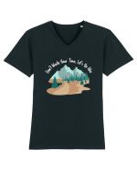 Don't Waste Your Time Let's Go Hike Tricou mânecă scurtă guler V Bărbat Presenter