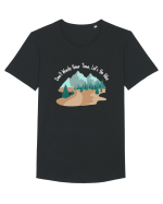 Don't Waste Your Time Let's Go Hike Tricou mânecă scurtă guler larg Bărbat Skater