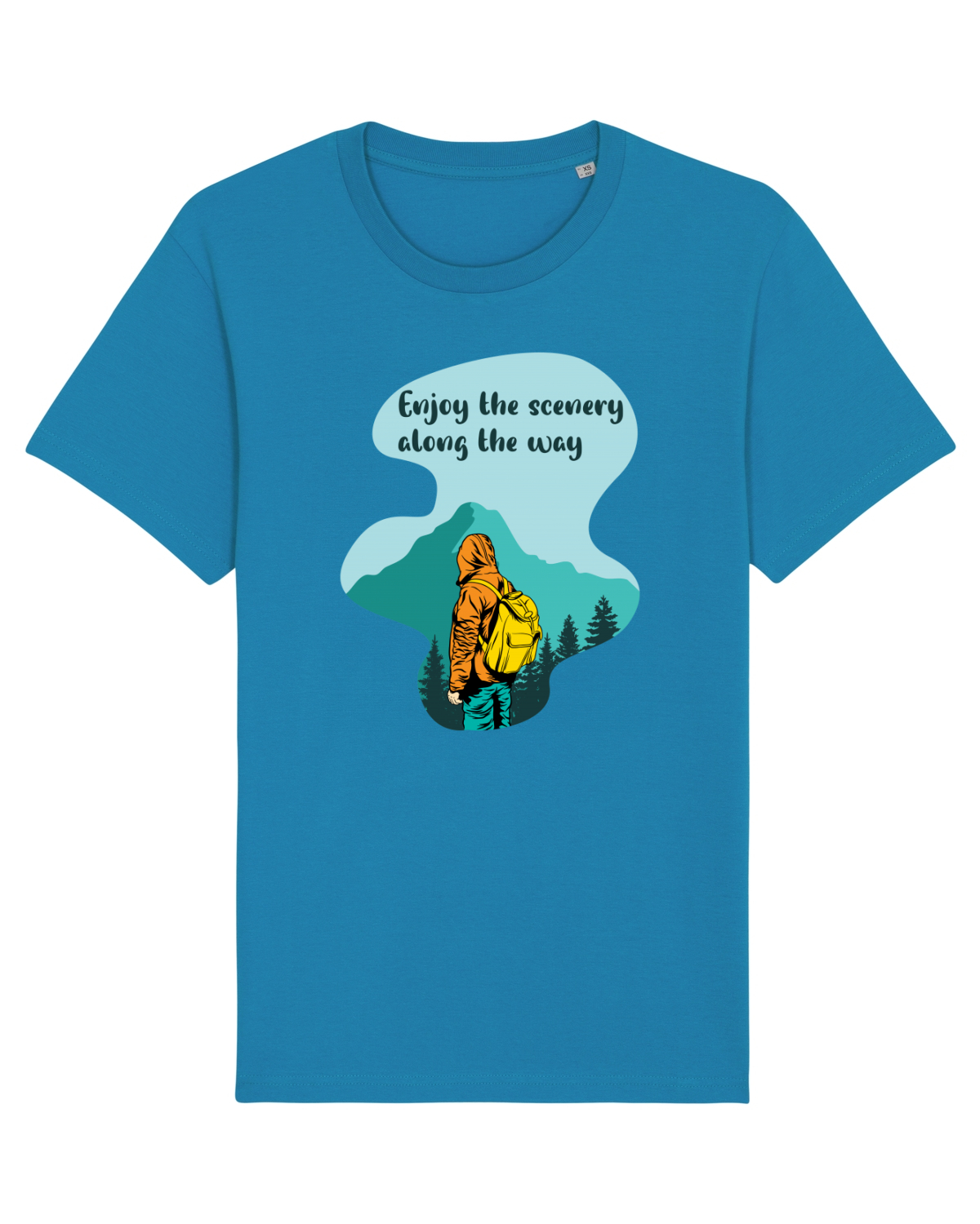 Tricou mânecă scurtă Unisex Rocker Azur