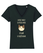 Pisica cu citat Tricou mânecă scurtă guler V Damă Evoker