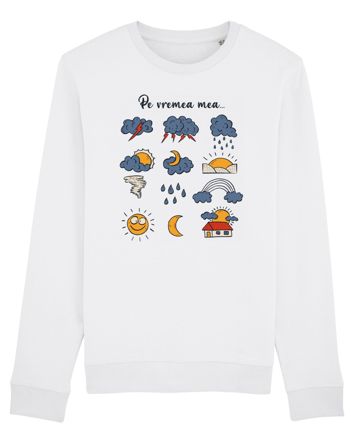 Bluză mânecă lungă Unisex Rise White