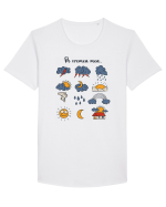 Pe vremea mea... Tricou mânecă scurtă guler larg Bărbat Skater