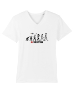 REVOLUTION Tricou mânecă scurtă guler V Bărbat Presenter