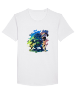 Luptatorul fantastic Tricou mânecă scurtă guler larg Bărbat Skater