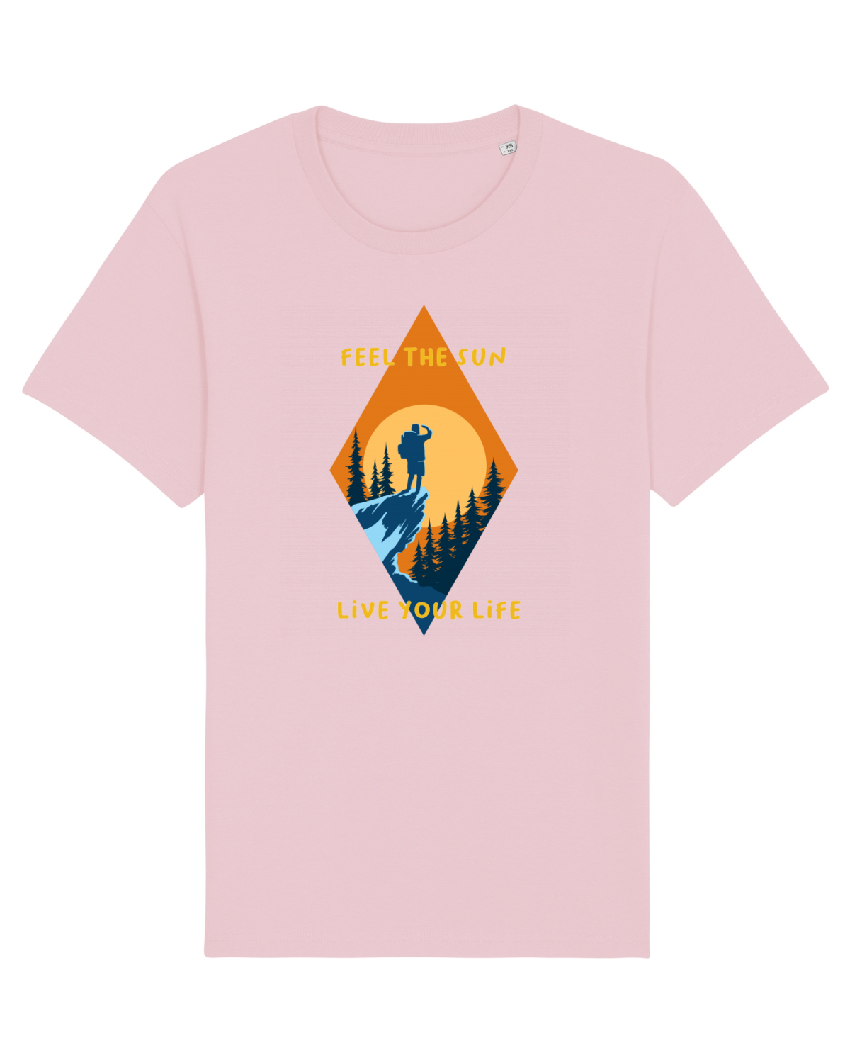 Tricou mânecă scurtă Unisex Rocker Cotton Pink