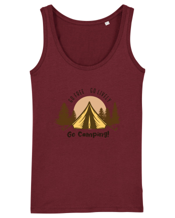 Go Free Go Lively Go Camping! Burgundy