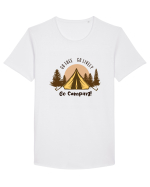 Go Free Go Lively Go Camping! Tricou mânecă scurtă guler larg Bărbat Skater