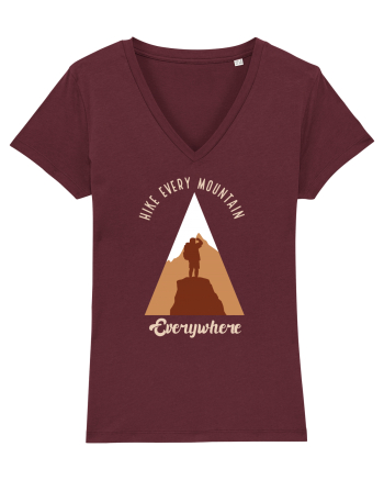 Hike Every Mountain Everywhere Burgundy