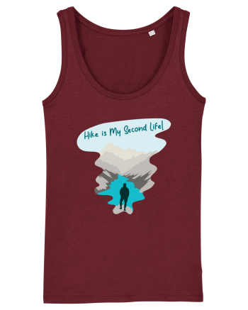 Hike is My Second Life! Burgundy
