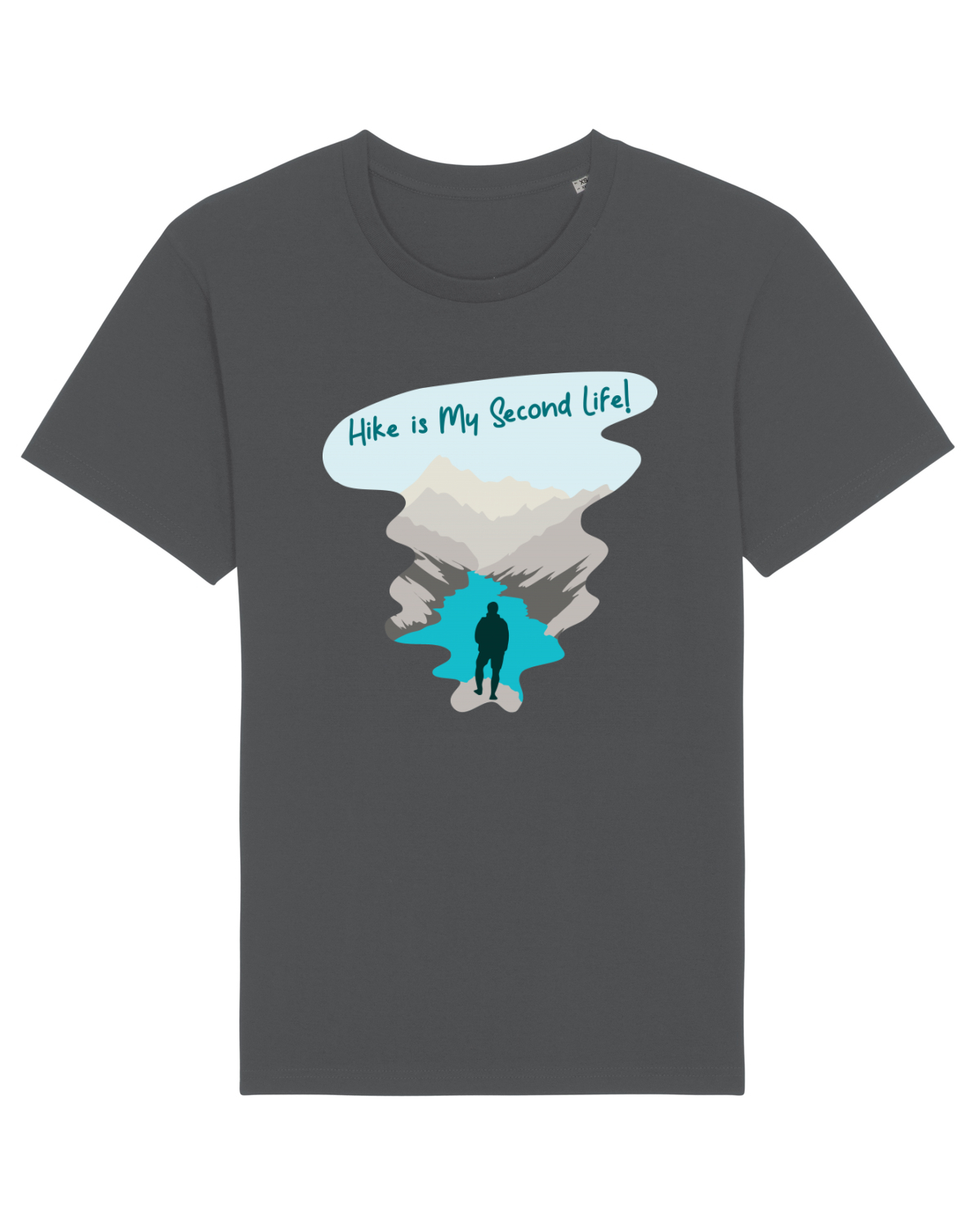 Tricou mânecă scurtă Unisex Rocker Anthracite