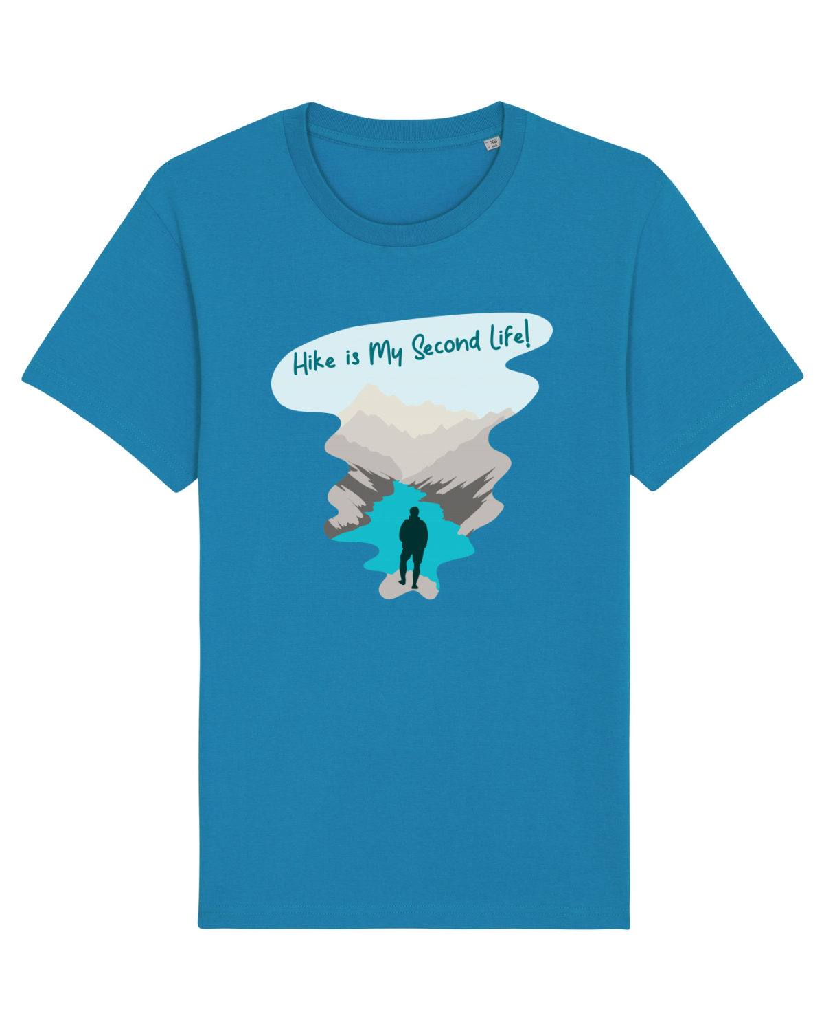 Tricou mânecă scurtă Unisex Rocker Azur