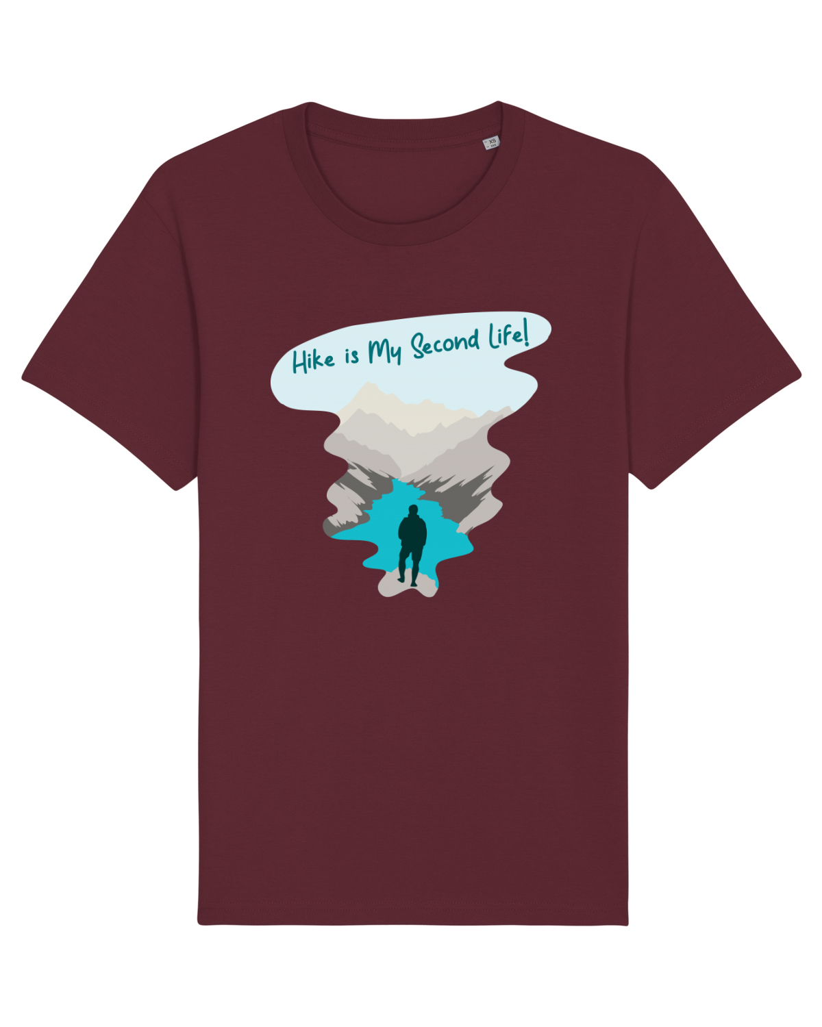 Tricou mânecă scurtă Unisex Rocker Burgundy