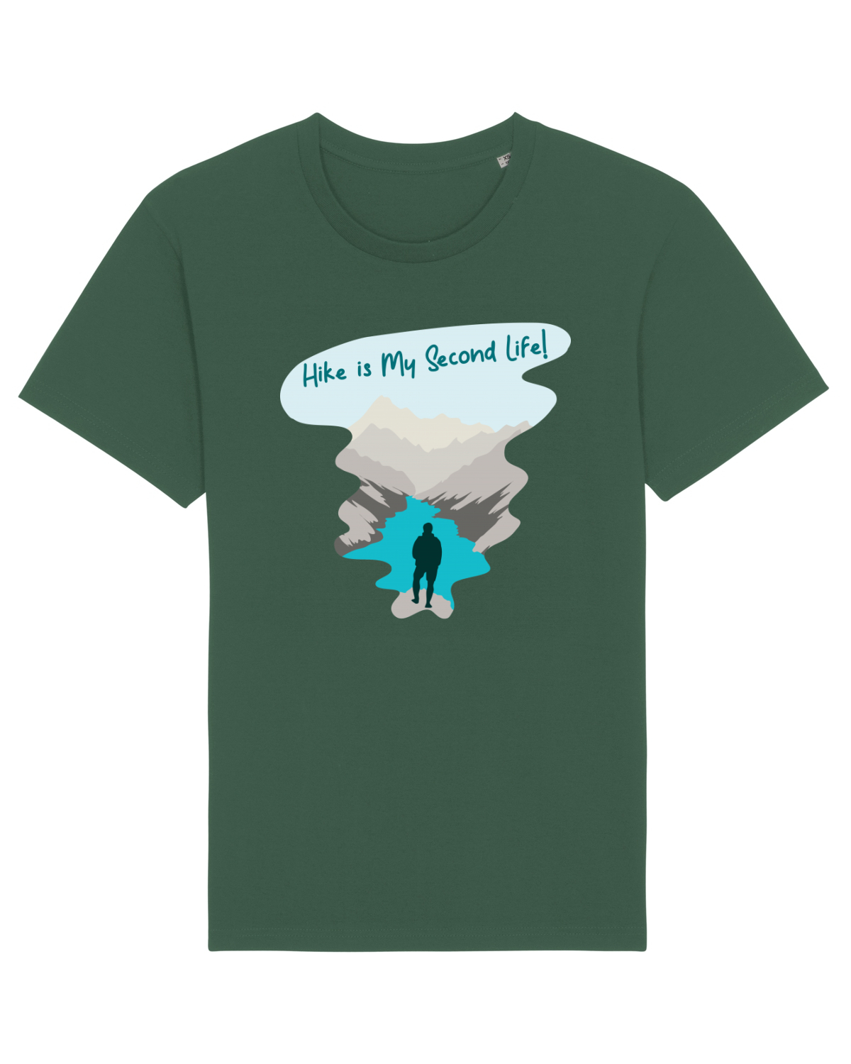 Tricou mânecă scurtă Unisex Rocker Bottle Green
