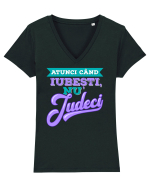 Atunci când iubești, nu judeci Tricou mânecă scurtă guler V Damă Evoker