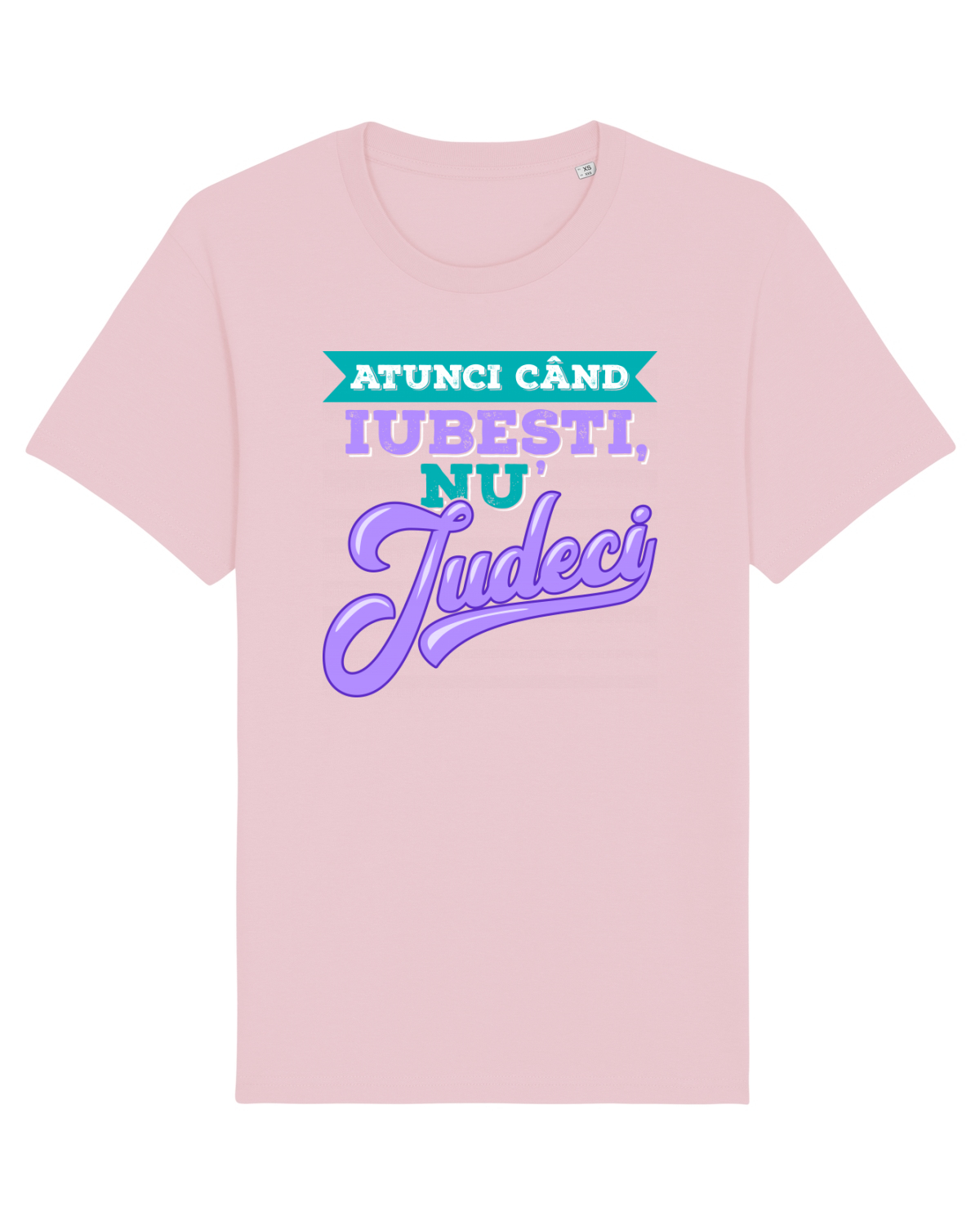 Tricou mânecă scurtă Unisex Rocker Cotton Pink