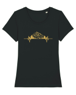 Mountain Heartbeats Tricou mânecă scurtă guler larg fitted Damă Expresser
