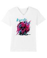 karate magenta Tricou mânecă scurtă guler V Bărbat Presenter