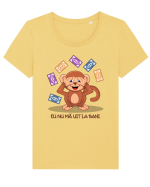 Eu nu mă uit la bani Tricou mânecă scurtă guler larg fitted Damă Expresser