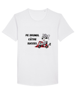 PE DRUMUL CĂTRE SUCCES V1 Tricou mânecă scurtă guler larg Bărbat Skater