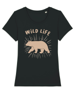 Wild Life Tricou mânecă scurtă guler larg fitted Damă Expresser