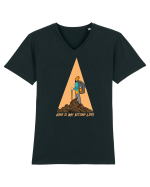 Hike is My Second Life! Tricou mânecă scurtă guler V Bărbat Presenter