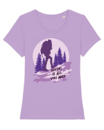 Hiking is All You Need Tricou mânecă scurtă guler larg fitted Damă Expresser