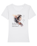 pentru femei moderne - Aș vrea să mă vrei Tricou mânecă scurtă guler larg fitted Damă Expresser