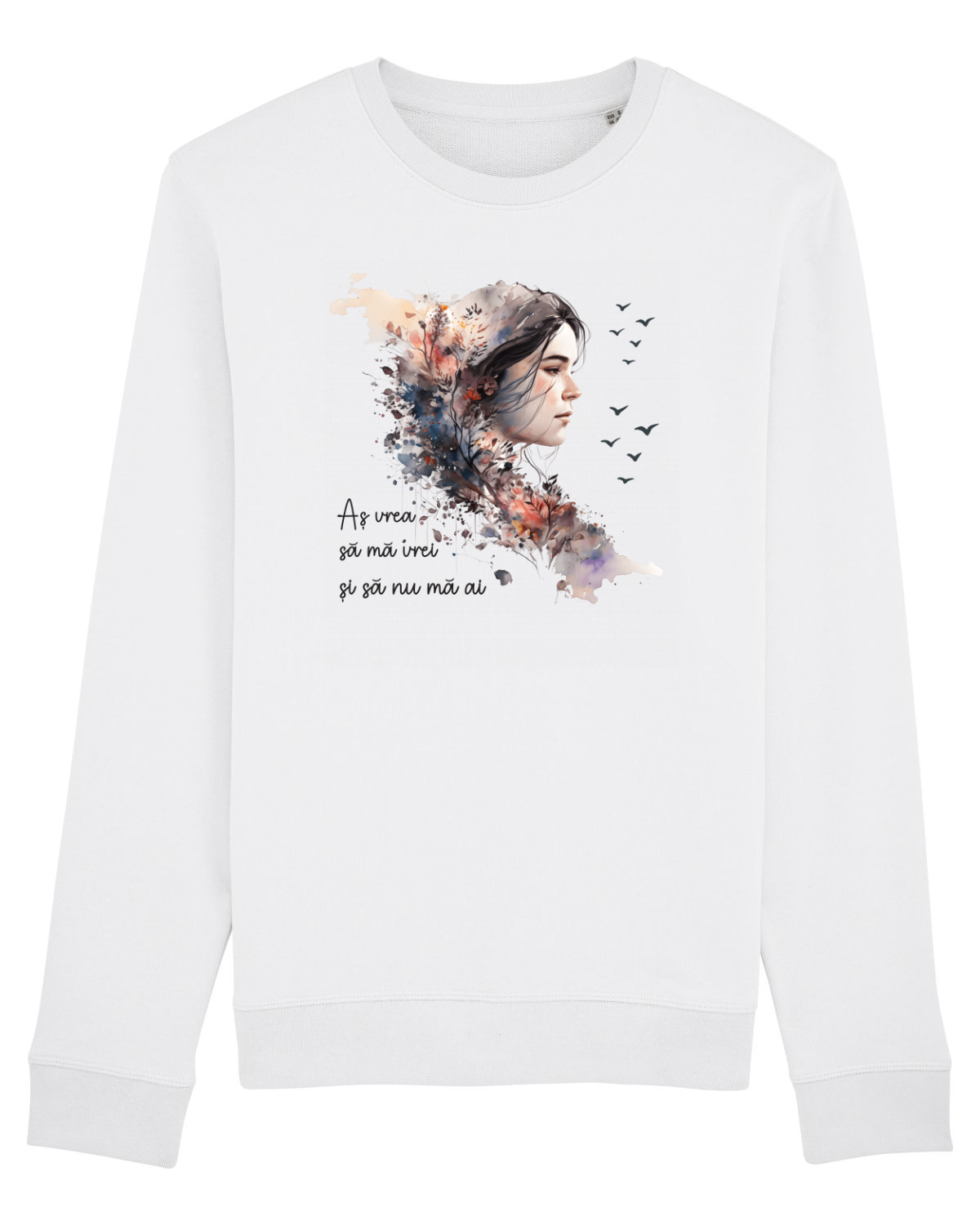 Bluză mânecă lungă Unisex Rise White