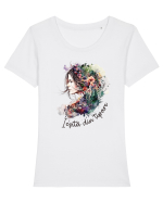 pentru femei moderne - Ieșită din tipare Tricou mânecă scurtă guler larg fitted Damă Expresser