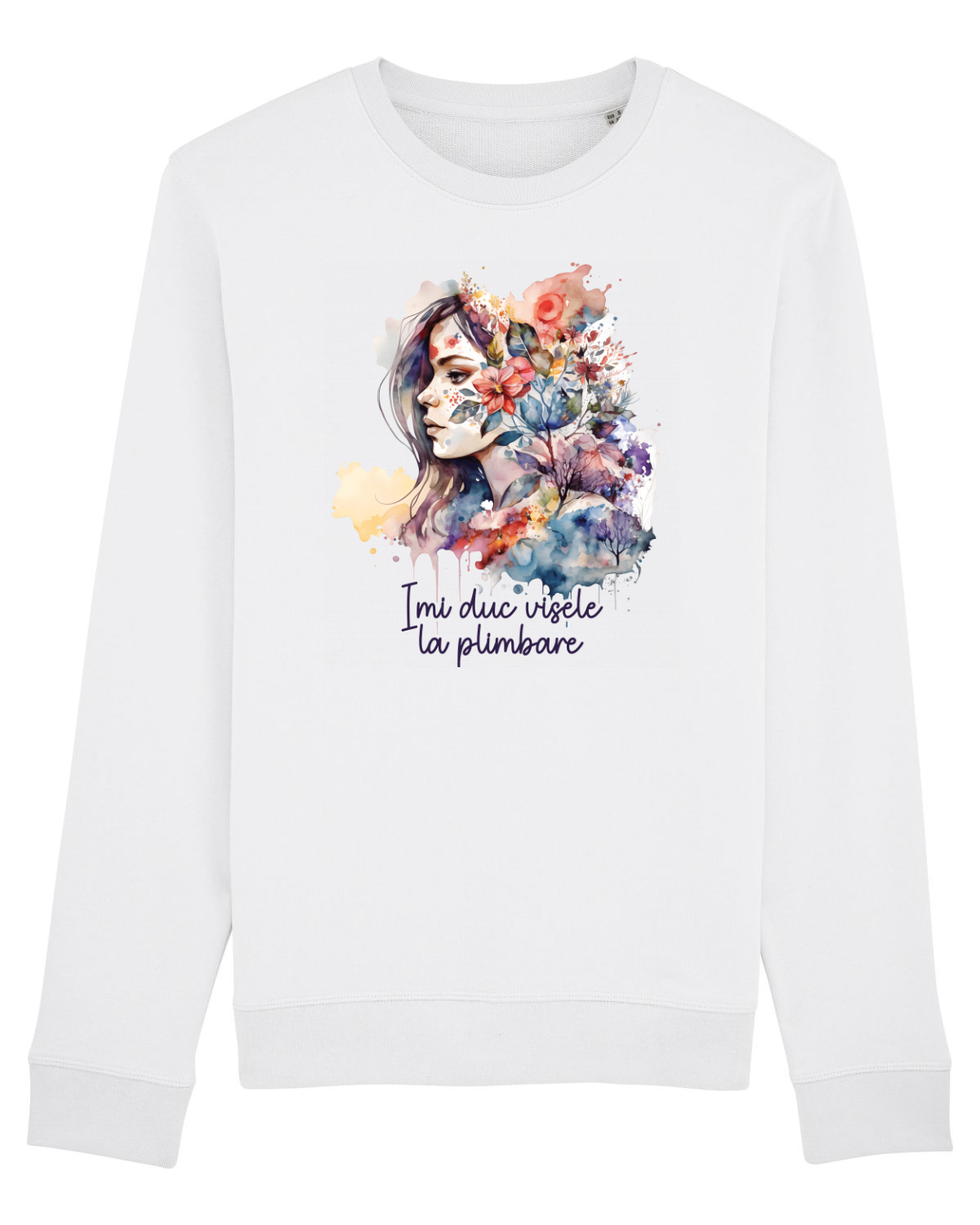 Bluză mânecă lungă Unisex Rise White
