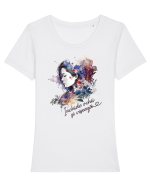 pentru femei moderne - Inchide ochii și visează Tricou mânecă scurtă guler larg fitted Damă Expresser