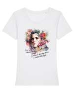 pentru femei moderne - Un vis durează câteva minute Tricou mânecă scurtă guler larg fitted Damă Expresser