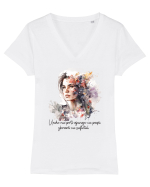 pentru femei moderne - Unde nu poți ajunge cu pașii Tricou mânecă scurtă guler V Damă Evoker