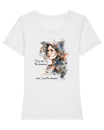 pentru femei moderne - You are the dreamer and I am the dream Tricou mânecă scurtă guler larg fitted Damă Expresser