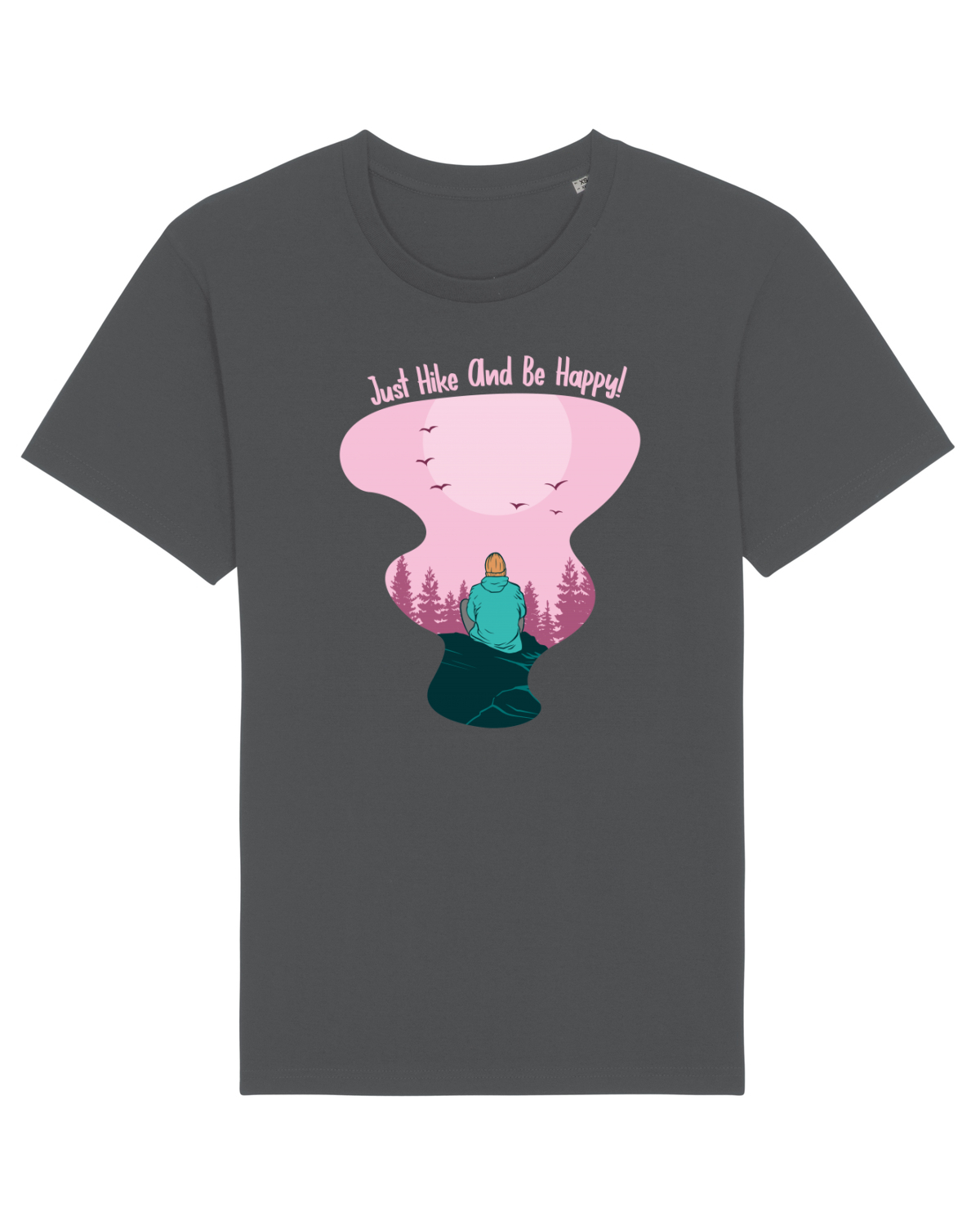 Tricou mânecă scurtă Unisex Rocker Anthracite